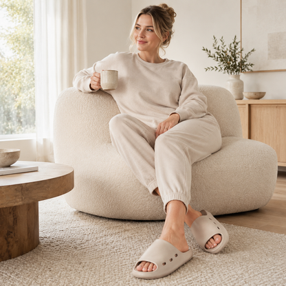 Unisex EVA Shower Slides, Non-Slip Quick Dry Bathroom Slippers