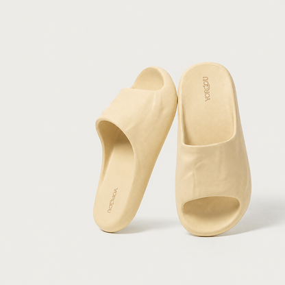 Textured Wave Open-Toe EVA Slides
