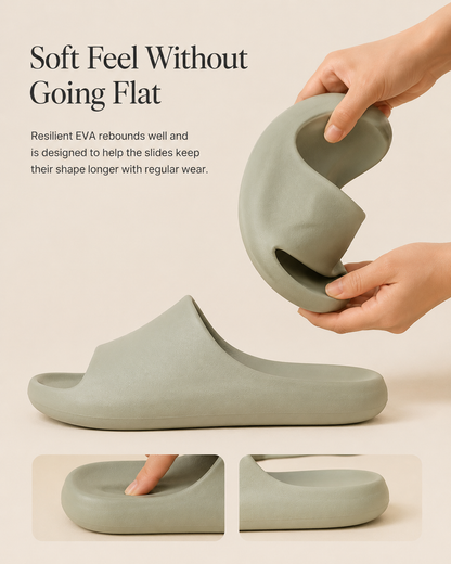 Textured Wave Open-Toe EVA Slides