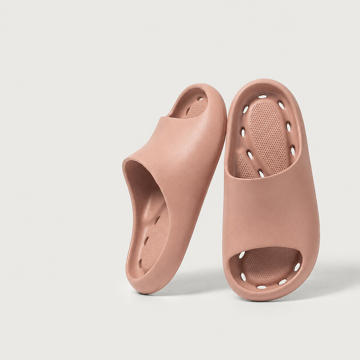 Unisex EVA Shower Slide Slippers, Non-Slip Drainage Bathroom Sandals