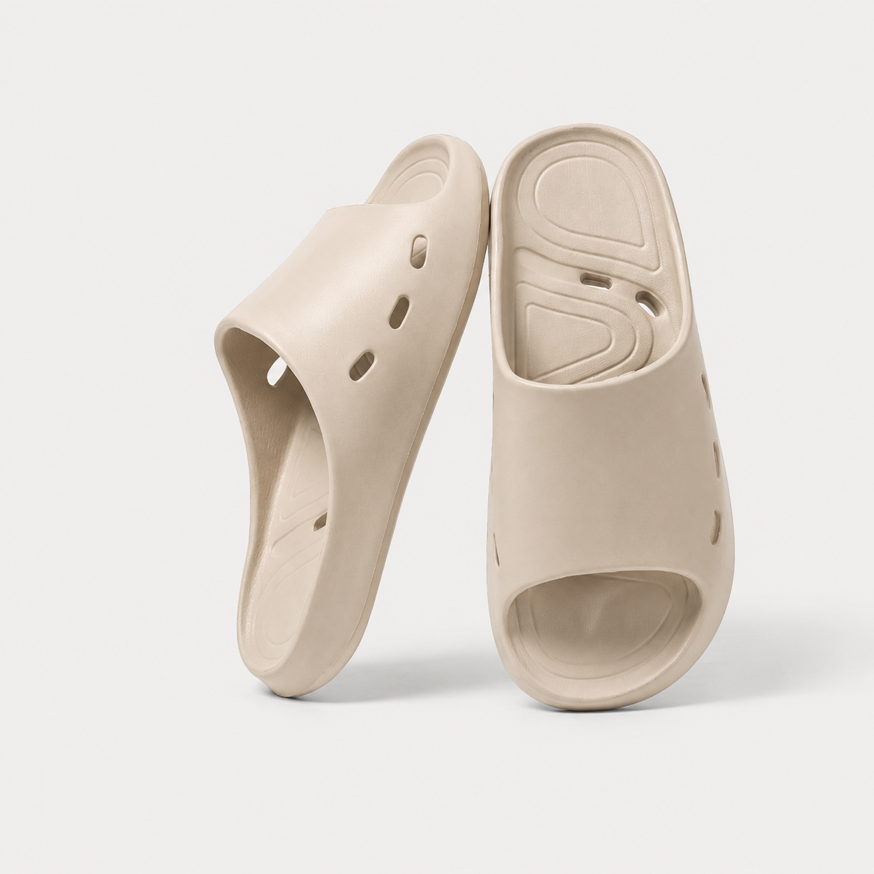 Unisex EVA Shower Slides, Non-Slip Quick Dry Bathroom Slippers
