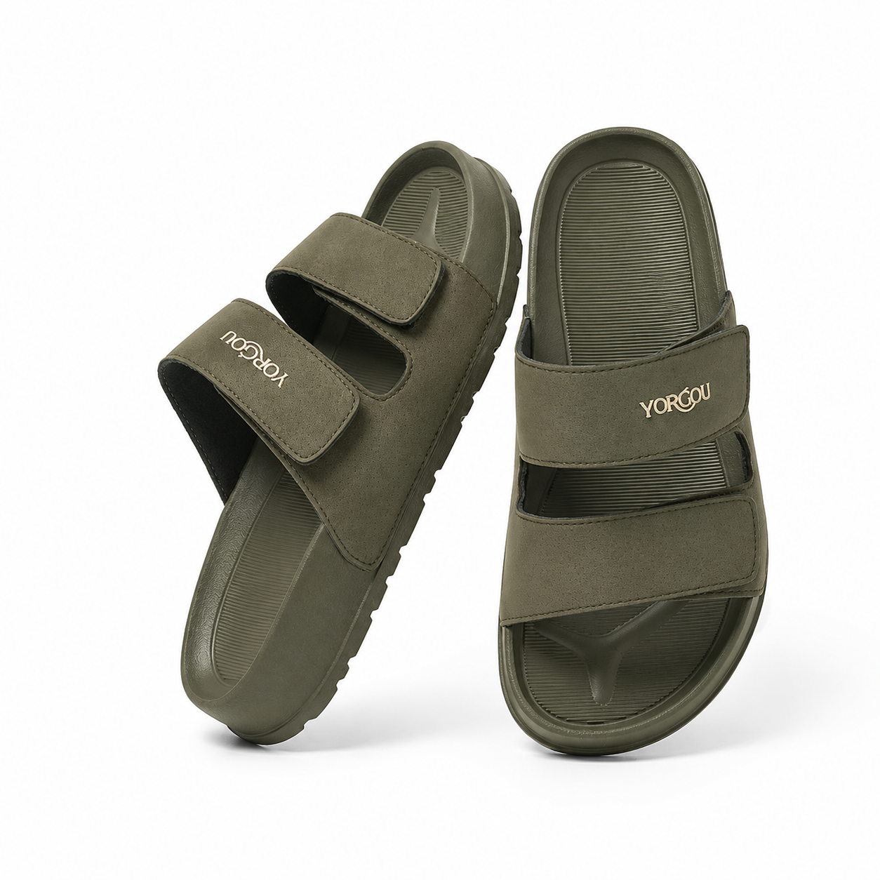 YORGOU Unisex EVA Slide Sandals with Adjustable Straps